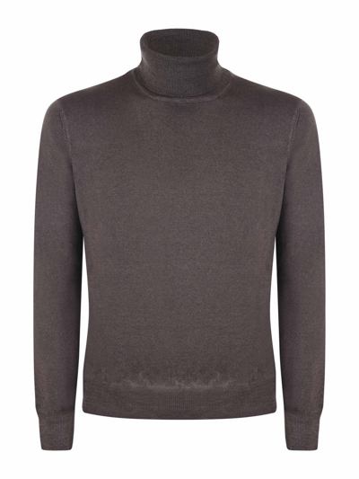 Tagliatore Turtleneck In Marrone Melange