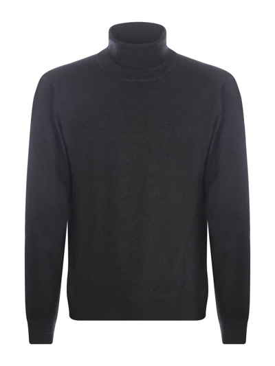 Tagliatore Turtleneck In Virgin Wool In Grey