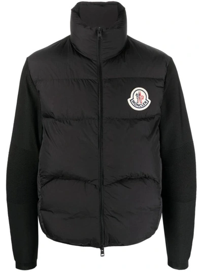 Moncler Logo-patch Puffer Jacket In Black