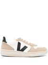 Veja V-10 Panelled Low-top Sneakers In White
