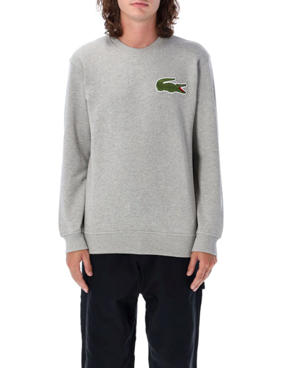 Comme Des Garçons Shirt X Lacoste Logo-patch Cotton Sweatshirt In Grey