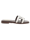 Tod's Leather Sandals In 오프 화이트