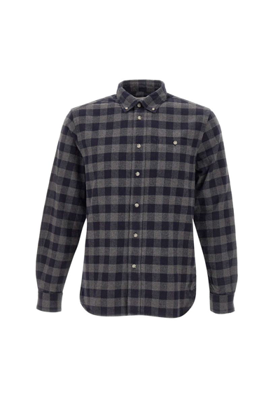 Woolrich Traditional Flannel Shirt In Blue