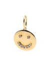 Rosa De La Cruz Champagne Diamond Smile Medallion 18mm In Not Applicable