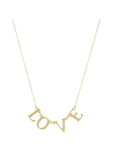 Roxanne First Womens Yellow Gold Love 14ct Yellow-gold Necklace