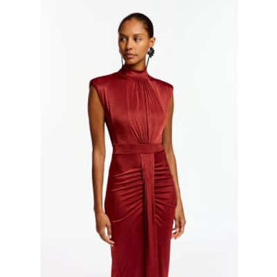 Essentiel Antwerp Encona Dress In Burgund