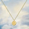 JUNK JEWELS ROSE COIN NECKLACE IN GOLD