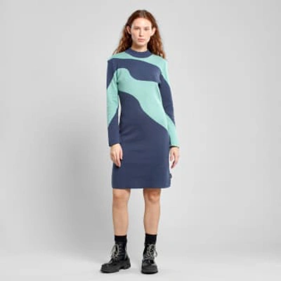 Dedicated Dress Lo Flowy Blocks Ombre Blue/granite Green