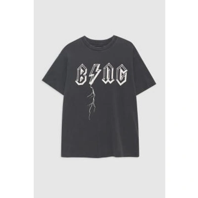 Anine Bing Bing Bolt Cotton T-shirt In Black