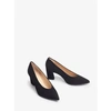 Unisa Woman Pumps Navy Blue Size 10 Soft Leather In Black
