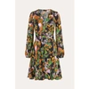 Stine Goya Rania Wrap Dress In Artist Canvas At Night