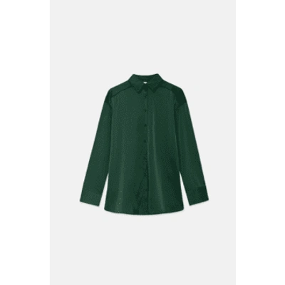 Frnch Compania Fantastica Satin Long Sleeve Shirt In Green