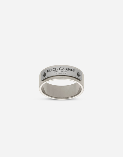 Dolce & Gabbana Ring With Dolce&gabbana Tag In Silver