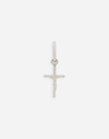 DOLCE & GABBANA SINGLE CREOLE EARRING WITH CROSS PENDANT