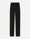 Dolce & Gabbana Pressed-crease Tailored-cut Trousers In Black