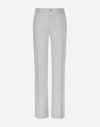 Dolce & Gabbana Stretch Wool Twill Pants With Straight Leg In Grey