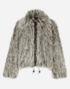 DOLCE & GABBANA REVERSIBLE NYLON AND FAUX FUR JACKET