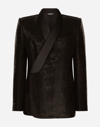 DOLCE & GABBANA SEQUINED DOUBLE-BREASTED SICILIA-FIT TUXEDO JACKET