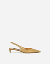 Dolce & Gabbana Pointed High Heel Sandals In Gold