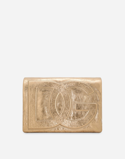 Dolce & Gabbana Soft Dg Logo Bag Crossbody Bag In Gold