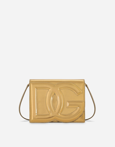Dolce & Gabbana Dg Logo Bag Crossbody Bag In Gold