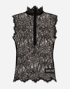 DOLCE & GABBANA SLEEVELESS CHANTILLY LACE TOP