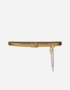Dolce & Gabbana Patent Leather Belt In Gold
