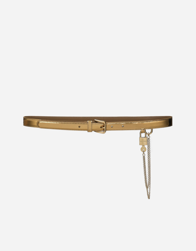 Dolce & Gabbana Belt With Chain In Gold