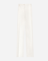 Dolce & Gabbana Double Crepe Flare Pants White In White