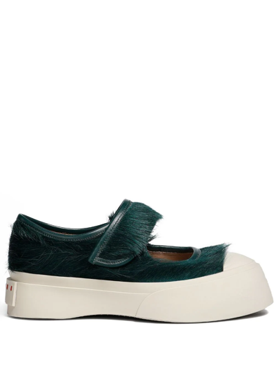 Marni Mary Jane Long-hair Sneakers In 00v78