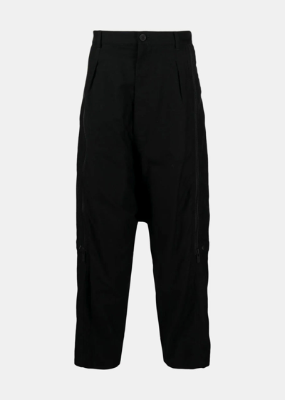 Yohji Yamamoto Black Drop Crotch Trousers