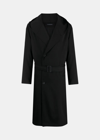 YOHJI YAMAMOTO YOHJI YAMAMOTO BLACK HOODED TRENCH COAT