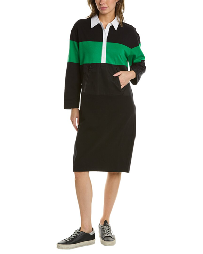 Cynthia Rowley Striped Shirt Dress In Green