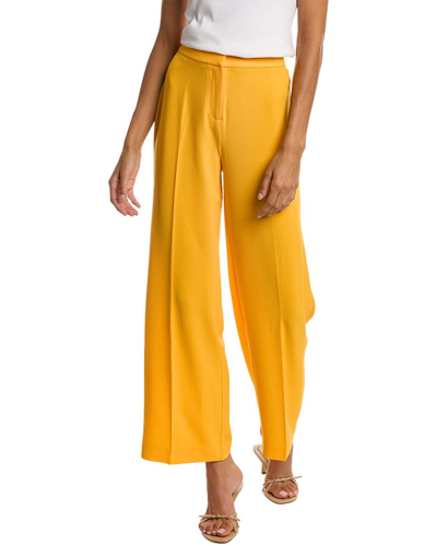 Nanette Lepore Claire Stretch Crepe Pant In Yellow