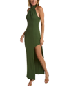 Elliatt Miniata Halter Gown In Green