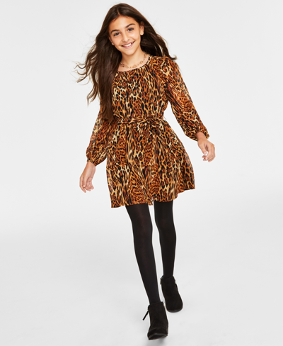 Inc International Concepts Mommy And Me Big Girls Cheetah-print Dress, Created For Macy's
