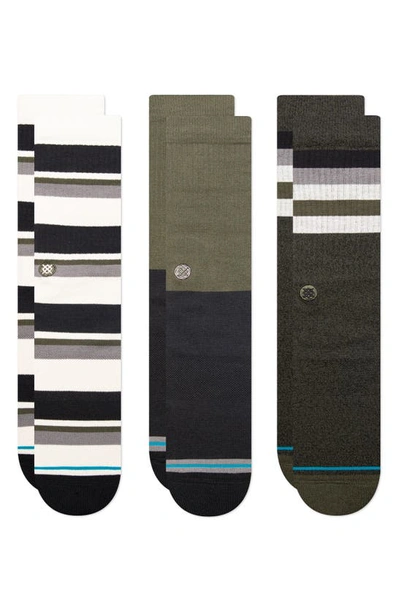 Stance Coldwolf 3-pack Crew Socks In Black Multi