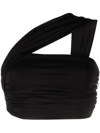 Marine Serre Black Bandeau Cropped Top In Schwarz