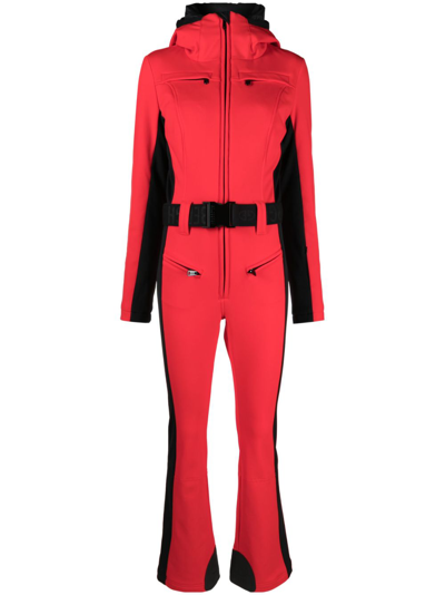 Goldbergh Red Barry Belted Ski Jumpsuit In Rot