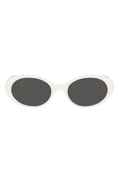 Dolce & Gabbana Re-edition Dna Oval-frame Sunglasses In White