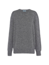 Prada Wool And Cashmere Crew-neck Sweater In Gray