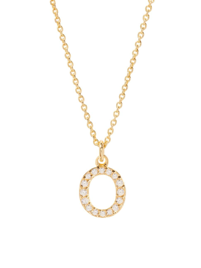 Brook & York Women's Blaire 14k-yellow-gold Vermeil & 0.3-0.11 Tcw Diamond Initial Pendant Necklace In Initial O