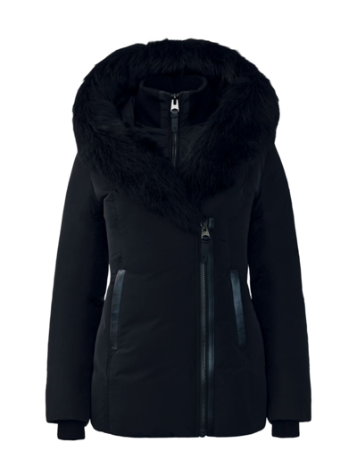Mackage Women's Adali Shearling-trimmed Down Coat In Black