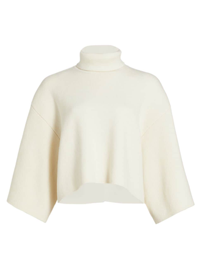 Proenza Schouler Eco Double-face Cashmere Turtleneck Jumper In Ivory