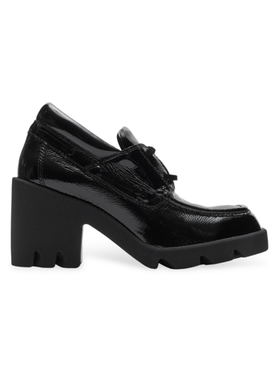 Burberry Women's Stride 65mm Leather High-heel Loafers In Black