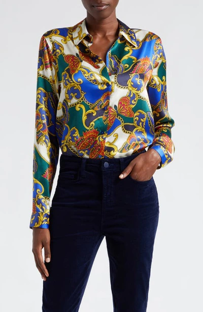 L Agence Tyler Blouse In Multi