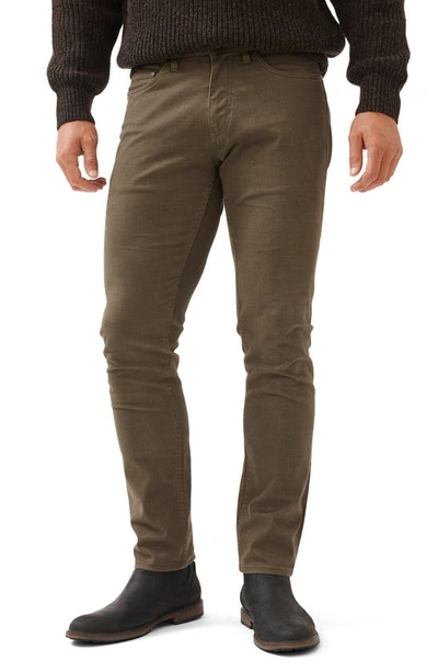 Rodd & Gunn Motion Melange Straight Fit Jeans In Nutmeg In Army