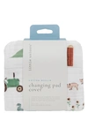 Little Unicorn Cotton Muslin Changing Pad Cover In Farmyard
