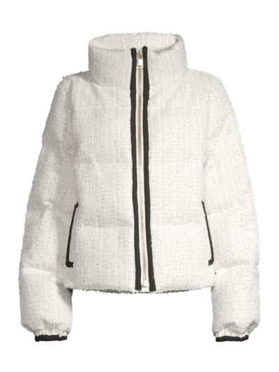 Nicole Benisti Women's Kensington Tweed Puffer Jacket In Ivory