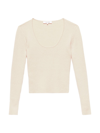 FRAME WOMEN'S RIBBED CASHMERE-BLEND SWEATER